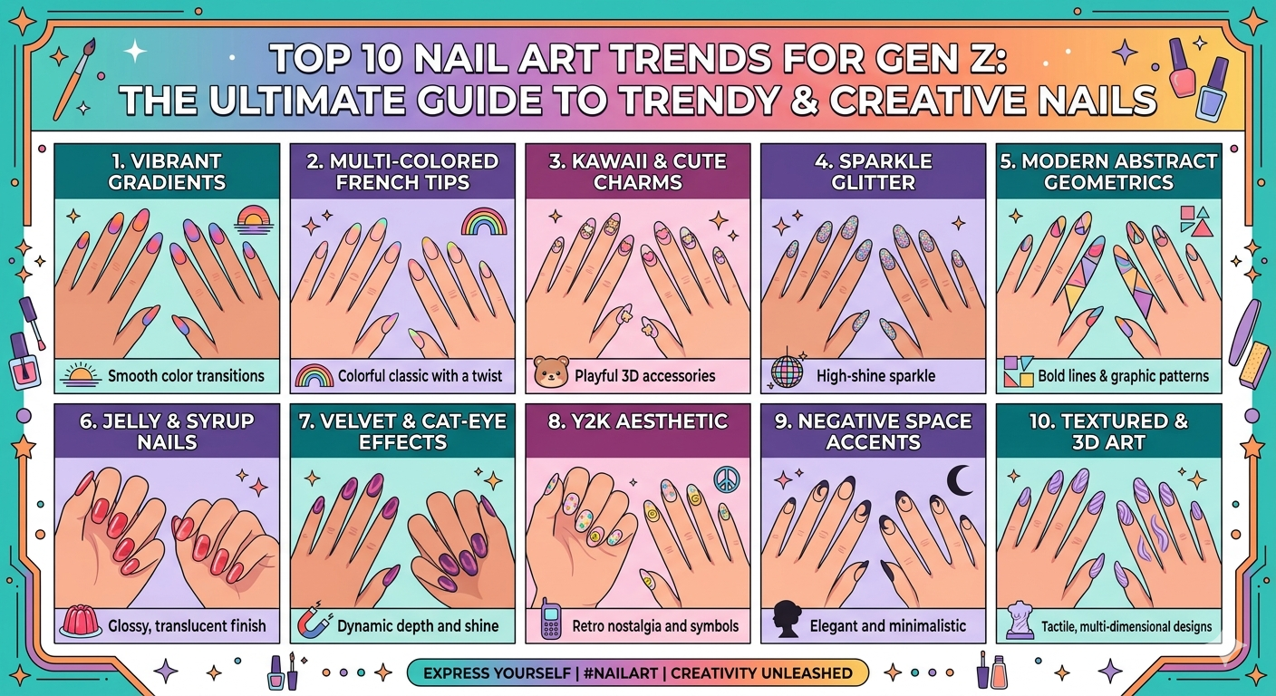 Top 10 Nail Art Trends for Gen Z