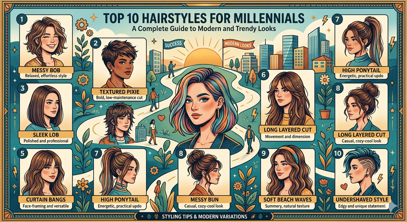 Top 10 Hairstyles for Millennials: A Complete Guide to Modern and Trendy Looks