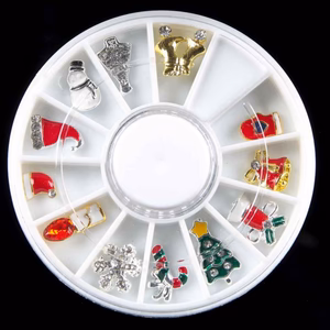 Festive Holiday 3D Nail Charm Wheel