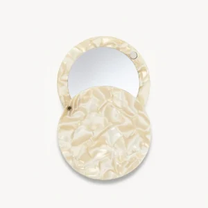 Ivory Mother-of-Pearl Compact Mirror