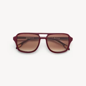 Retro Aviator Sunglasses in Oxblood